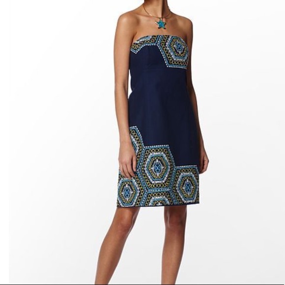 NWT Navy Embroidered Lilly Pulitzer Shift - Picture 1 of 6